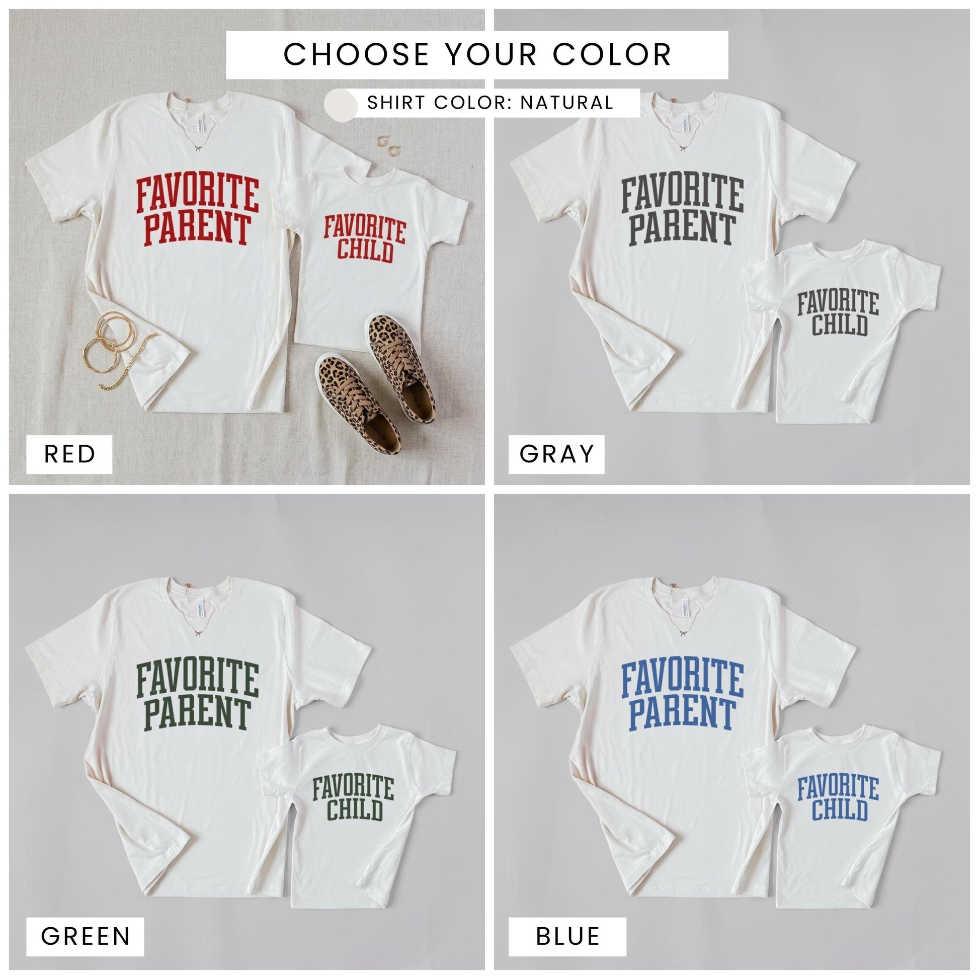 Favorite Parent Favorite Child Shirts, Funny Mommy and Me Matching Shirts, Mom and Kid Outfit, Family Matching, Gift for Mom