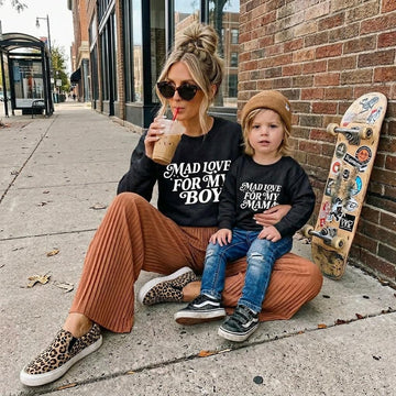 Mad Love for My Mama Sweatshirt Mad Love for My Boy, Matching Mom and Son Sweatshirts, Mommy and Me Outfit, Mothers Day Gift