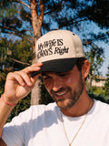 My Wife Is Always Right Hat Black Beige | Funny Husband Dad Hat Gift | Father’s Day Gift for Him Trucker Hat | Cool Dad Humor Cap