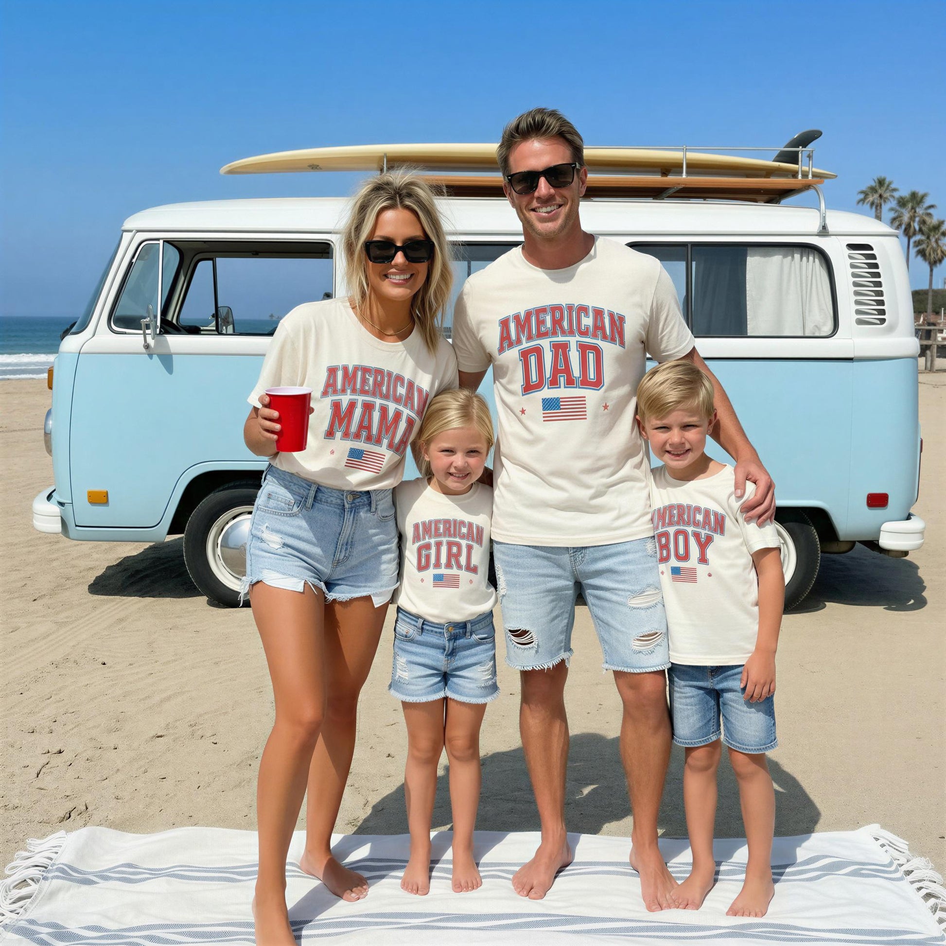 American Girl Mama 4th of July Shirt | Patriotic Mom Tee | USA Independence Day Outfit | Matching Family Patriotic Shirts