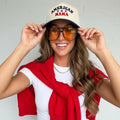 Blue American Mama Hat Snapback | Patriotic Mom Hat | 4th of July Cap | USA Mom Baseball Hat | Red White Blue Outfit Mom Gift