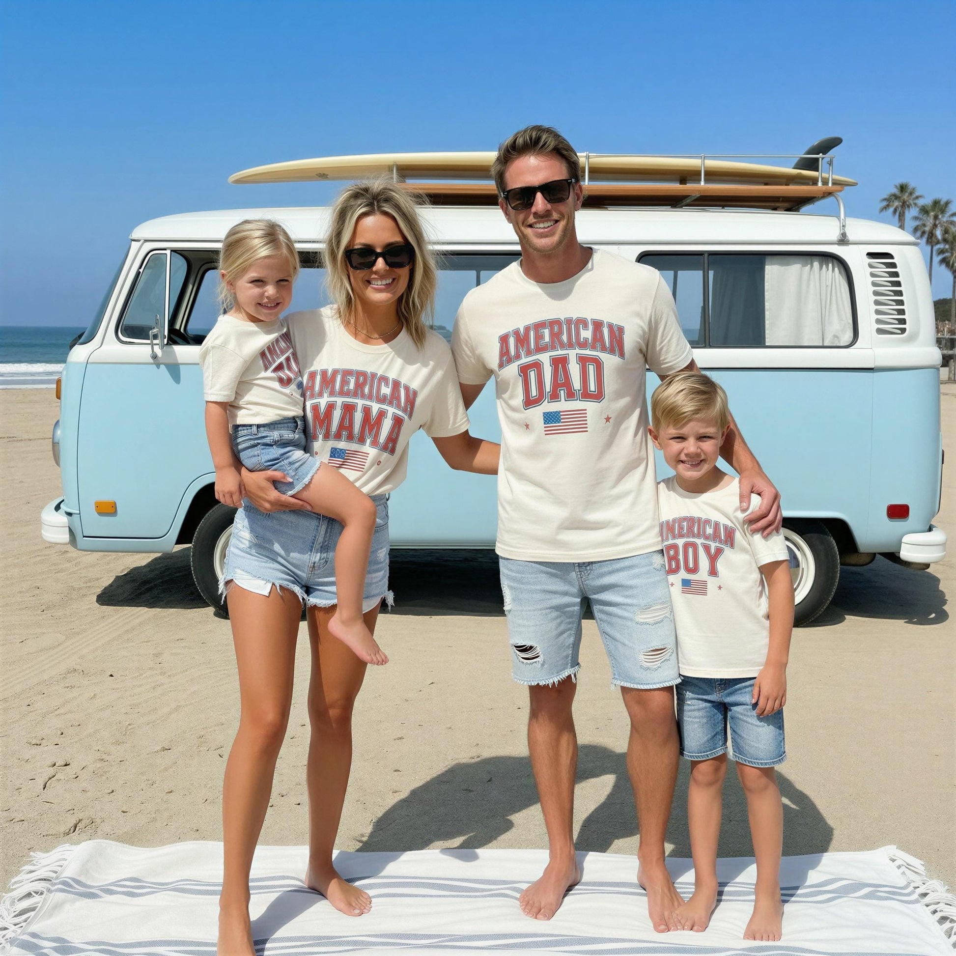 American Girl Mama 4th of July Shirt | Patriotic Mom Tee | USA Independence Day Outfit | Matching Family Patriotic Shirts