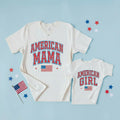 American Girl Mama 4th of July Shirt | Patriotic Mom Tee | USA Independence Day Outfit | Matching Family Patriotic Shirts