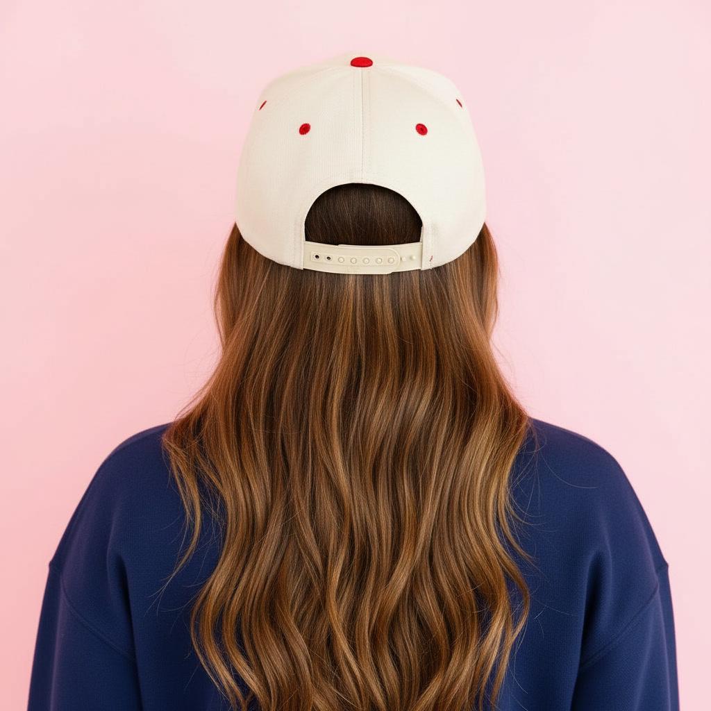 American Mama Hat Red Snapback | Patriotic Mom Hat | 4th of July Cap | USA Mom Baseball Hat | Red White Blue Outfit Mom Gift