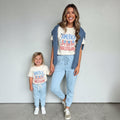 America Hallelujah Matching Shirts for Mommy and Me 4th of July | Patriotic Family Tees | USA Mom and Daughter Outfit | 4th of July Shirt