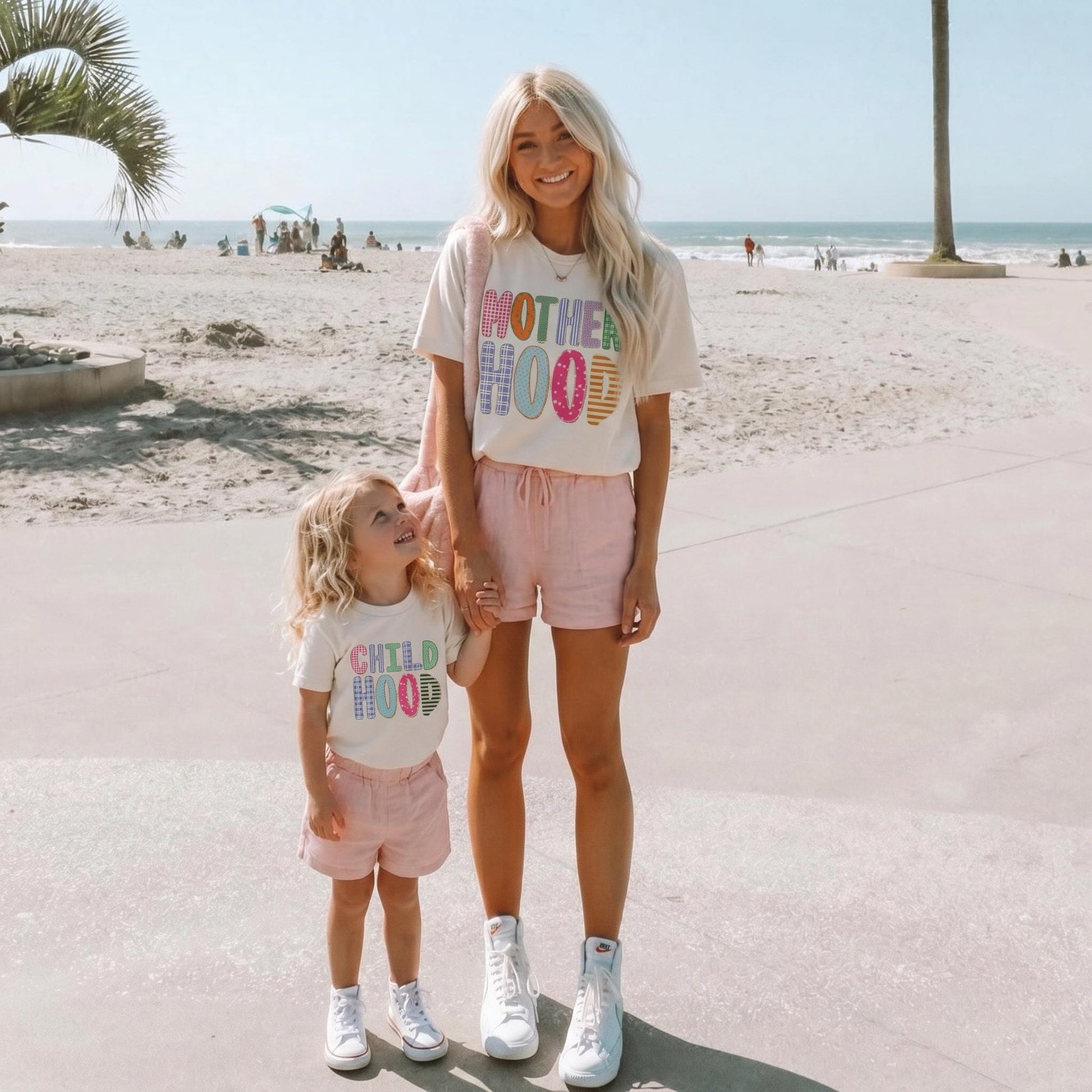 Motherhood Childhood Matching Shirts | Mommy and Me Matching Tees | Mom and Daughter Matching Outfit | Mama Mini Shirt | Family Photo Outfit