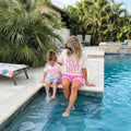 Mommy and Me Matching Pool Day Shirts | Summer Matching Shirts | Mom and Daughter Vacation Outfit | Beach Matching Tees | Pink Graphic Tee