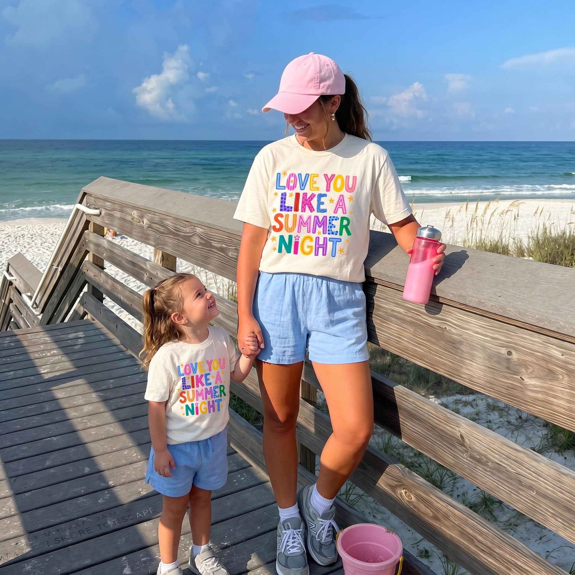 Mommy and Me Matching Shirts | Love You Like a Summer Night | Mom and Daughter Matching Tees | Summer Vacation Outfit | Family Photo Shirts