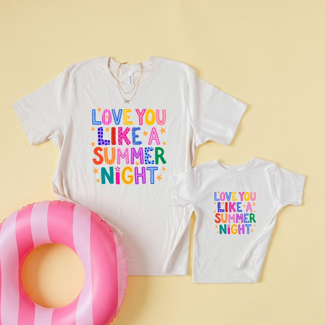 Mommy and Me Matching Shirts | Love You Like a Summer Night | Mom and Daughter Matching Tees | Summer Vacation Outfit | Family Photo Shirts