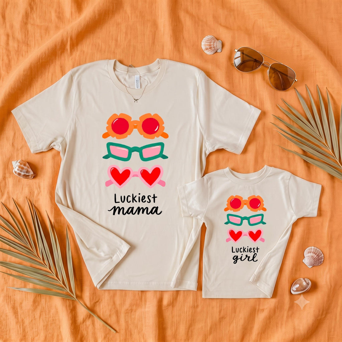 Mommy and Me Matching Shirts | Luckiest Mama Luckiest Mini | Mom and Daughter Matching Tees | Summer Vacation Outfit | Travel Matching Shirt