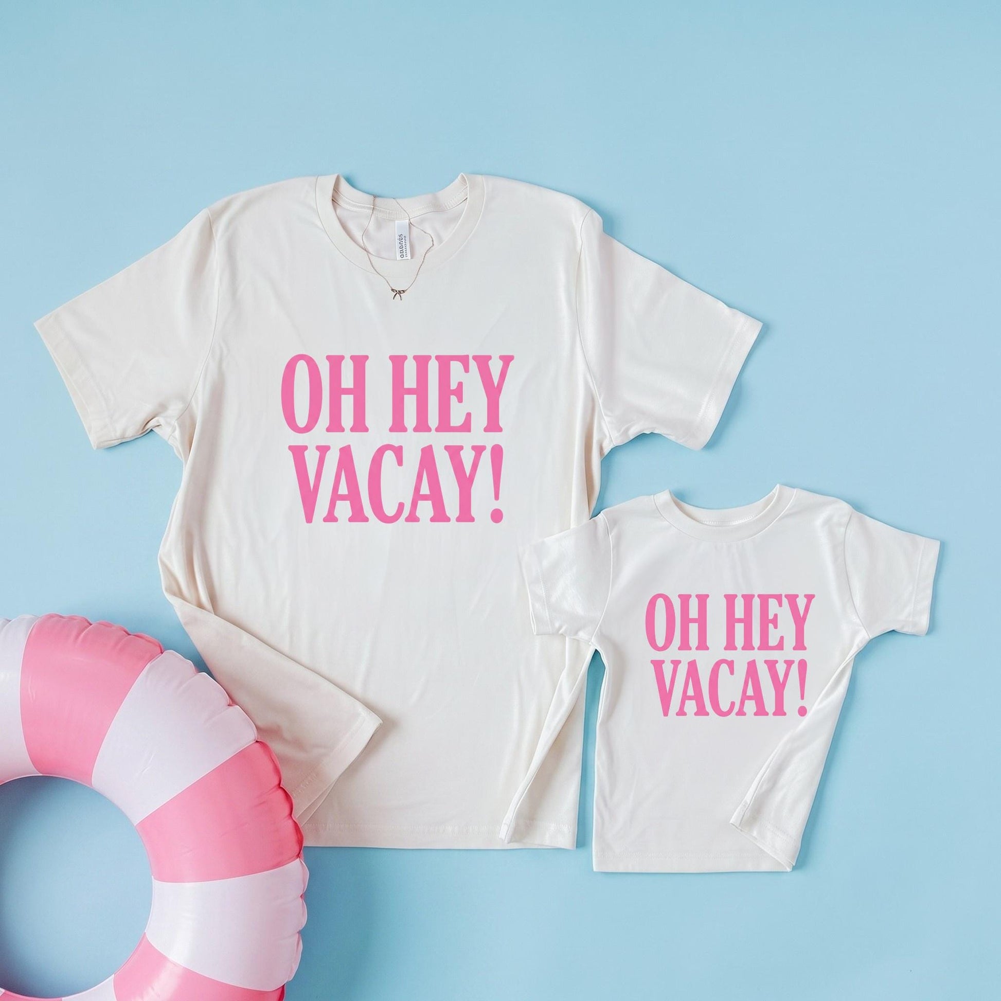 Mommy and Me Matching Vacation Shirts | Oh Hey Vacay Matching Tees | Mom and Daughter Travel Shirts | Family Vacation Outfit | Beach Trip