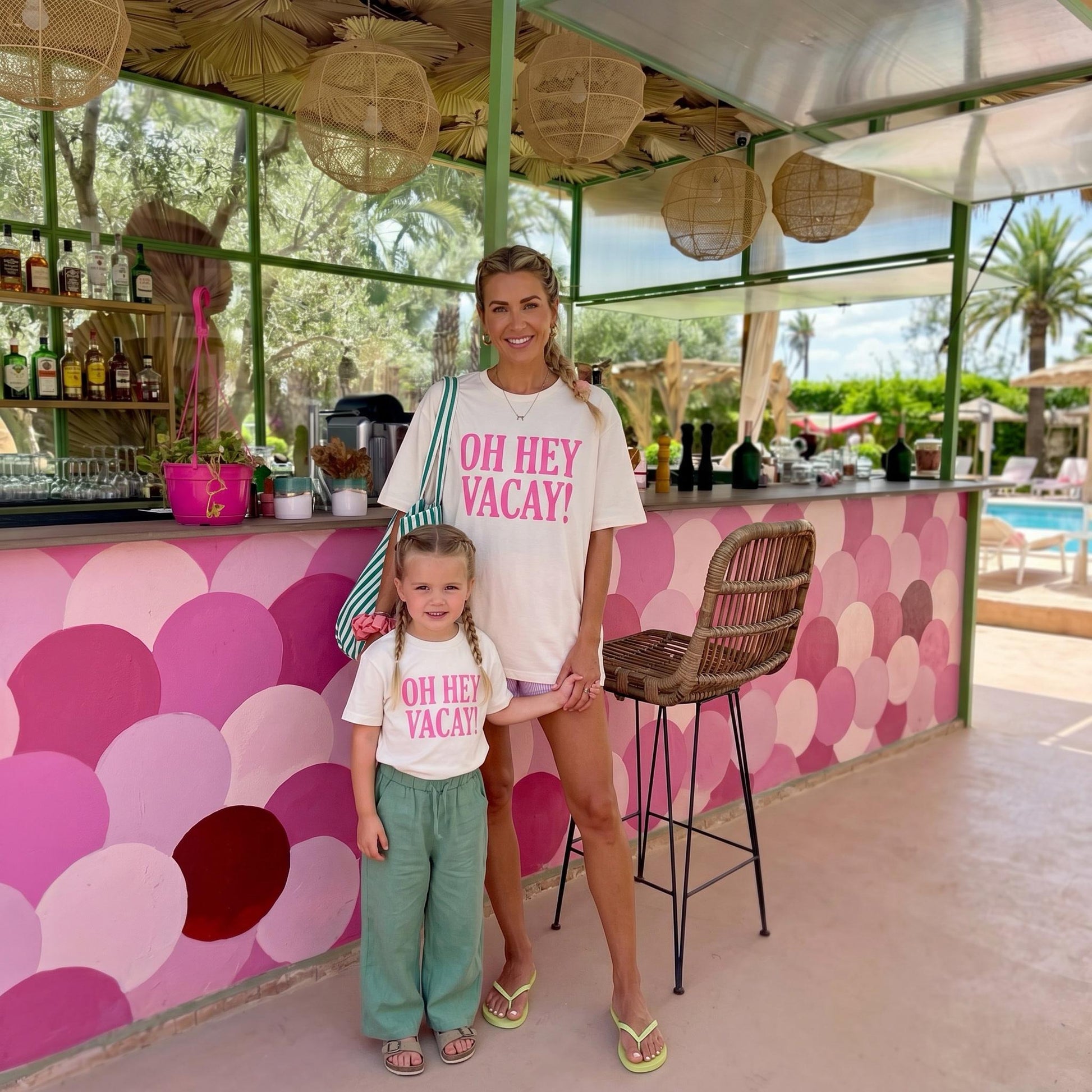 Mommy and Me Matching Vacation Shirts | Oh Hey Vacay Matching Tees | Mom and Daughter Travel Shirts | Family Vacation Outfit | Beach Trip