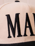 Mama and Mini Embroidered Hats | Matching Mom and Kid Baseball Caps | Beige Snapback Hat Black Embroidery | Mommy and Me Hat Back to School