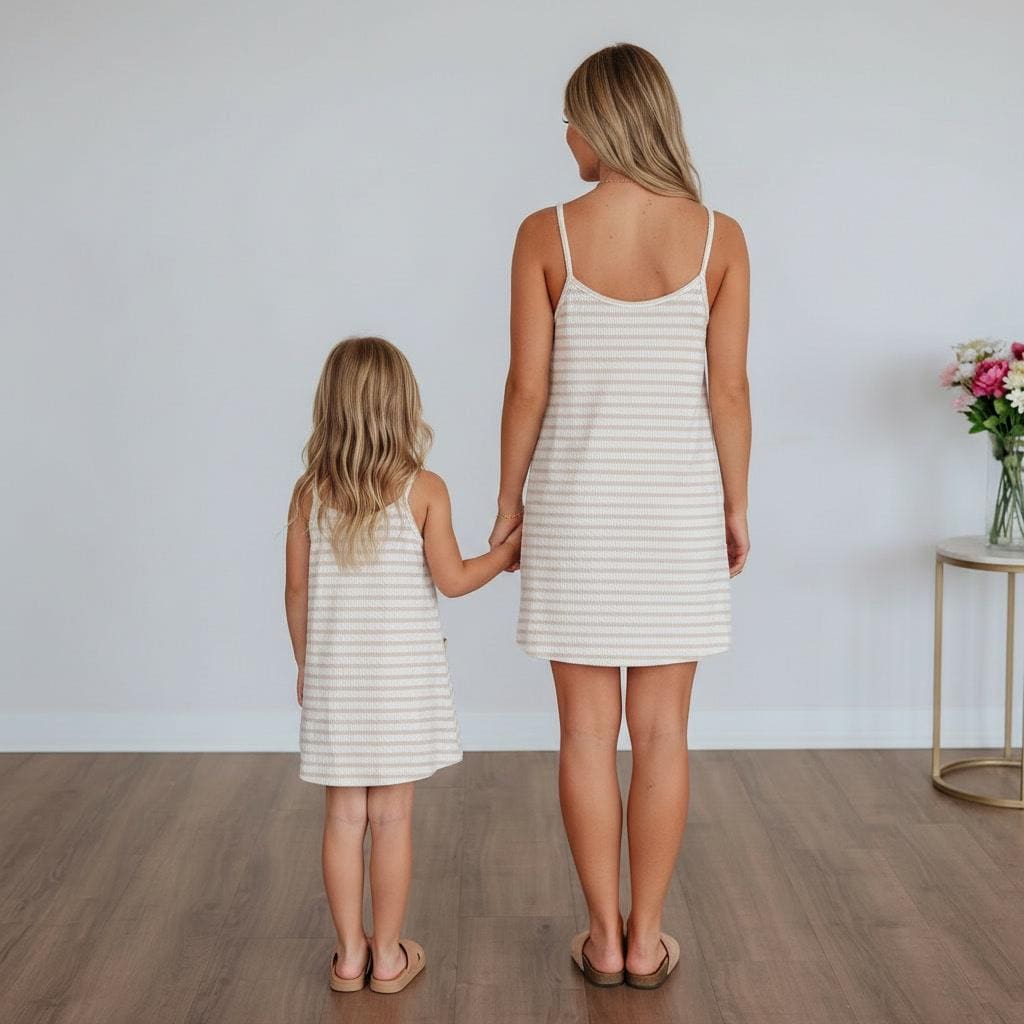 COPY Mommy and Me Matching Dresses | Mom and Daughter Matching Dresses with Built-In Shorts | Summer Family Photo Dresses |Comfy Everyday