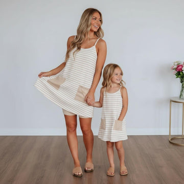 COPY Mommy and Me Matching Dresses | Mom and Daughter Matching Dresses with Built-In Shorts | Summer Family Photo Dresses |Comfy Everyday