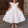 White Cotton Mommy and Me Matching Dresses | Cotton Dresses | Mom and Daughter Matching Outfits | Family Photoshoot Dresses | Church Dress