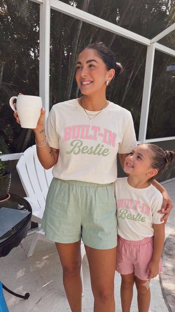 Mommy and Me Matching Shirts | Built-In Besties Mom and Daughter Tees | Matching Mother Daughter Shirts | Mama Mini Outfit | Family matching