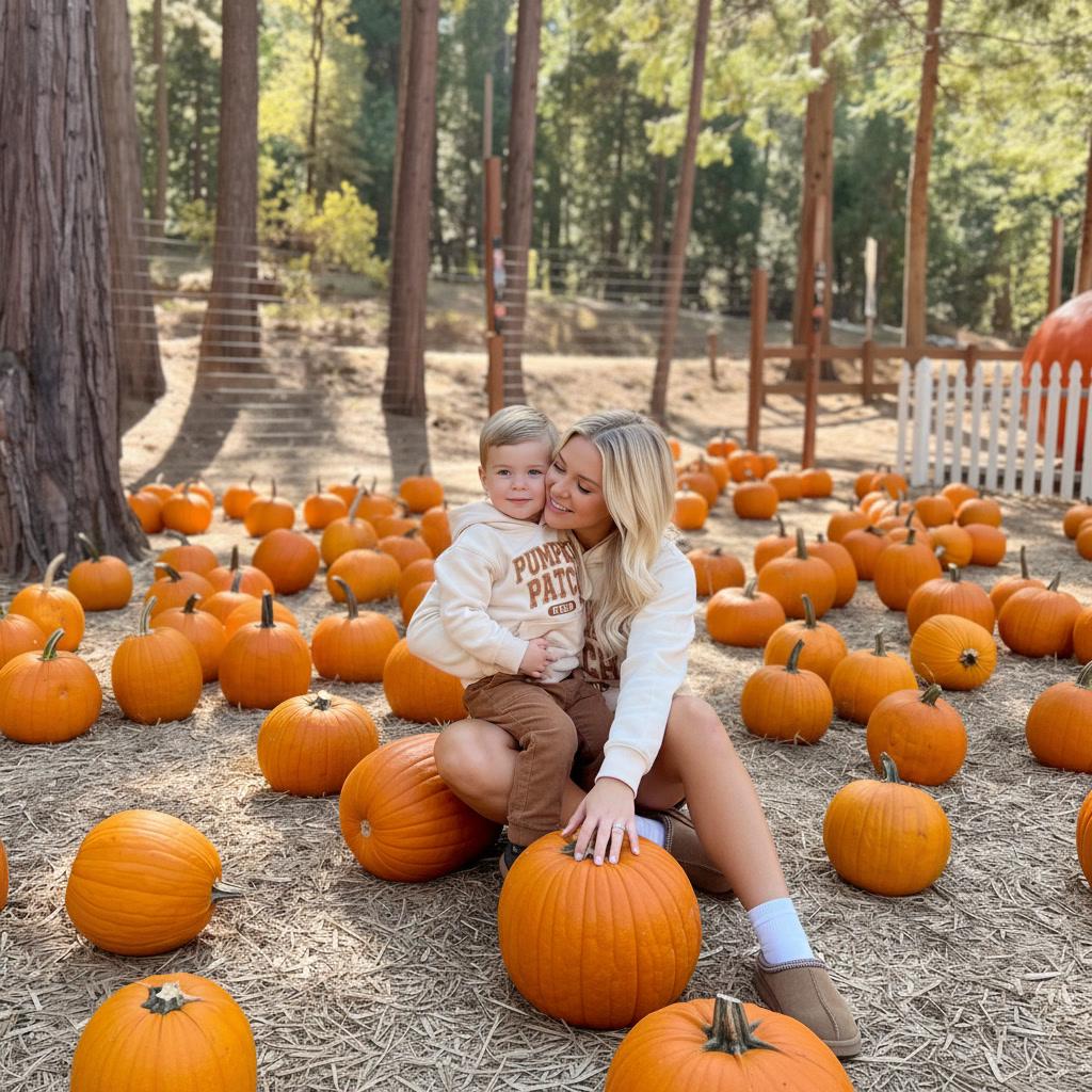 Pumpkin Patch Crew Sweatshirts | Matching Family Fall Sweatshirts | Beige Fall Hoodie | Pumpkin Patch Outfit | Cozy Autumn Family sweater