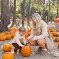 Pumpkin Patch Crew Sweatshirts | Matching Family Fall Sweatshirts | Beige Fall Hoodie | Pumpkin Patch Outfit | Cozy Autumn Family sweater