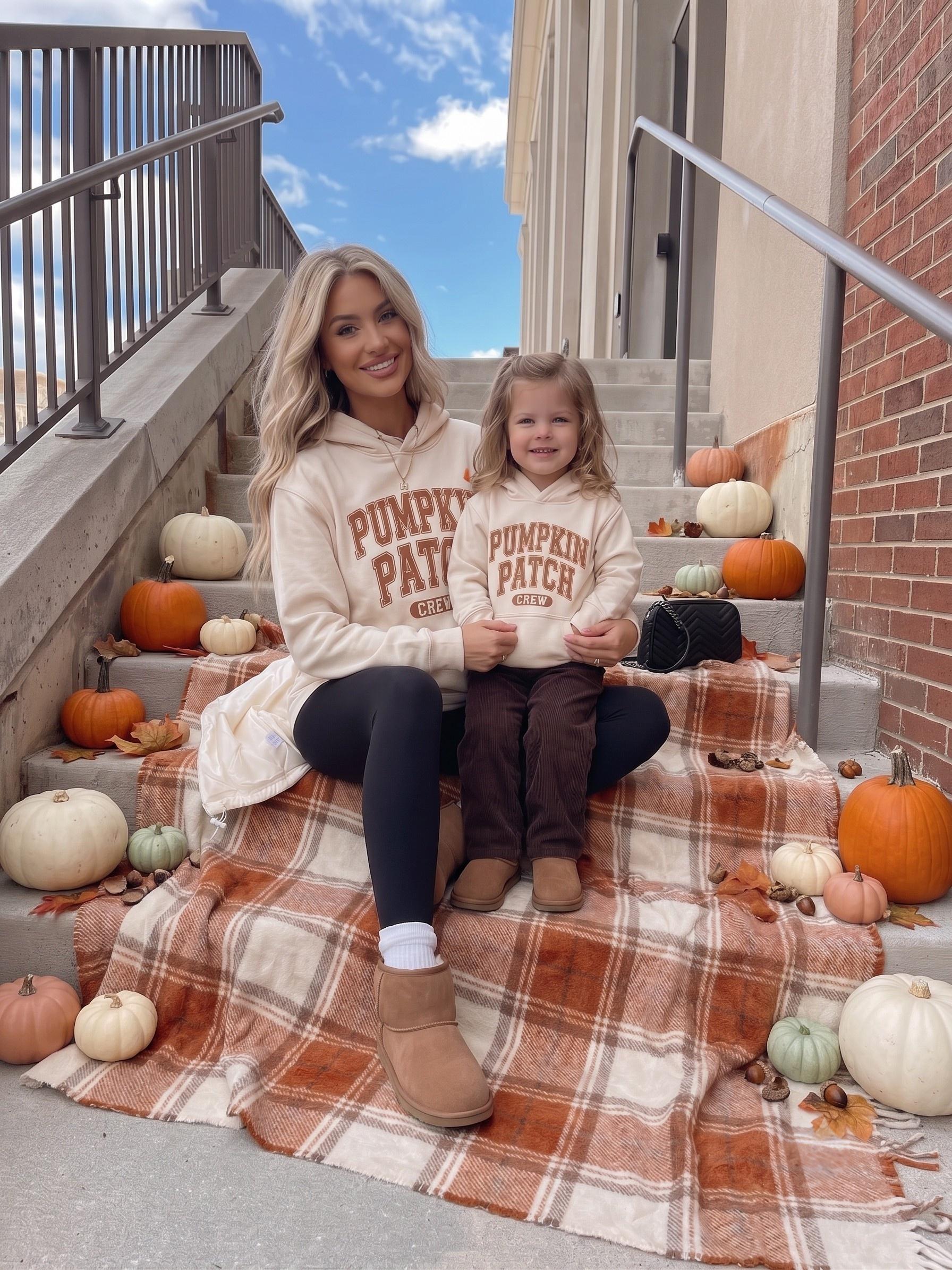 Pumpkin Patch Crew Sweatshirts | Matching Family Fall Sweatshirts | Beige Fall Hoodie | Pumpkin Patch Outfit | Cozy Autumn Family sweater