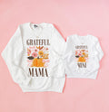 Mommy and Me Matching Sweatshirts | Grateful Mama and Mini | Mom and Daughter Fall Outfits | Thanksgiving Matching Shirts | mom Sweatshirts