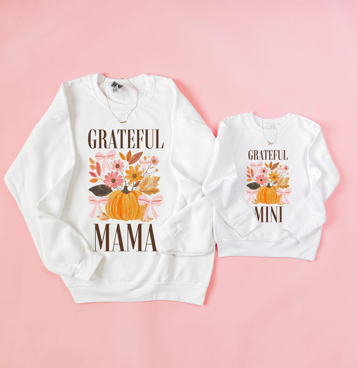 Mommy and Me Matching Sweatshirts | Grateful Mama and Mini | Mom and Daughter Fall Outfits | Thanksgiving Matching Shirts | mom Sweatshirts