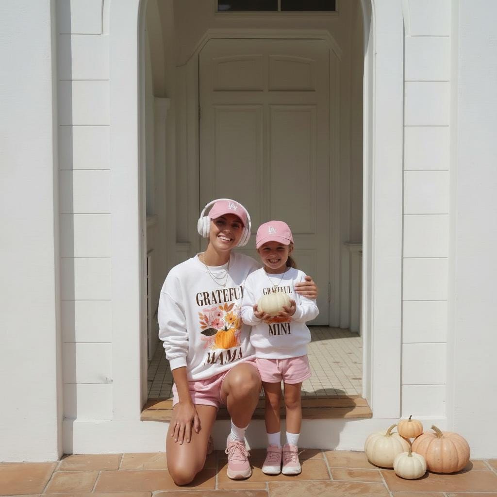 Mommy and Me Matching Sweatshirts | Grateful Mama and Mini | Mom and Daughter Fall Outfits | Thanksgiving Matching Shirts | mom Sweatshirts