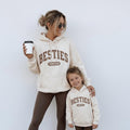 Mommy and Me Matching Hoodies | Besties Forever Sweatshirts | Mom and Kid Matching Outfit | Neutral Fall Hoodies | Mama Mini Sweatshirts