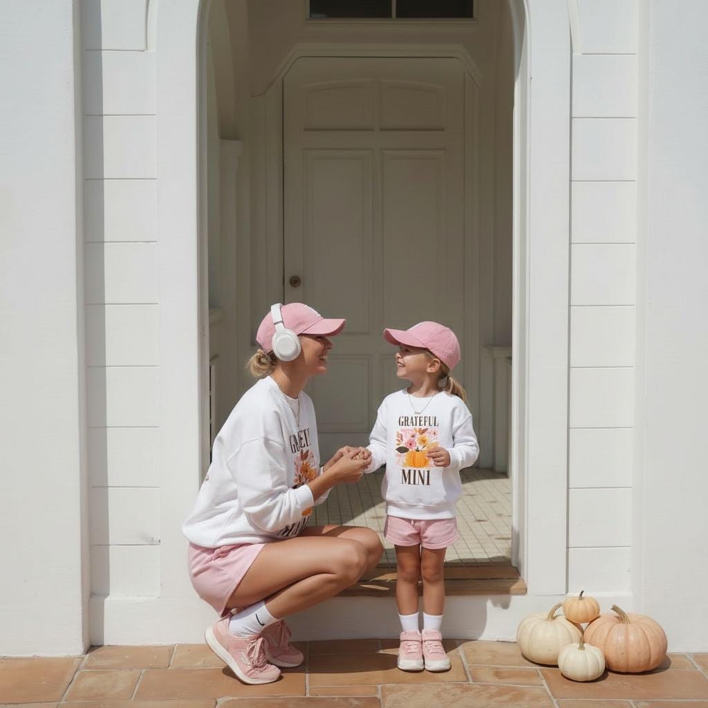 Mommy and Me Matching Sweatshirts | Grateful Mama and Mini | Mom and Daughter Fall Outfits | Thanksgiving Matching Shirts | mom Sweatshirts