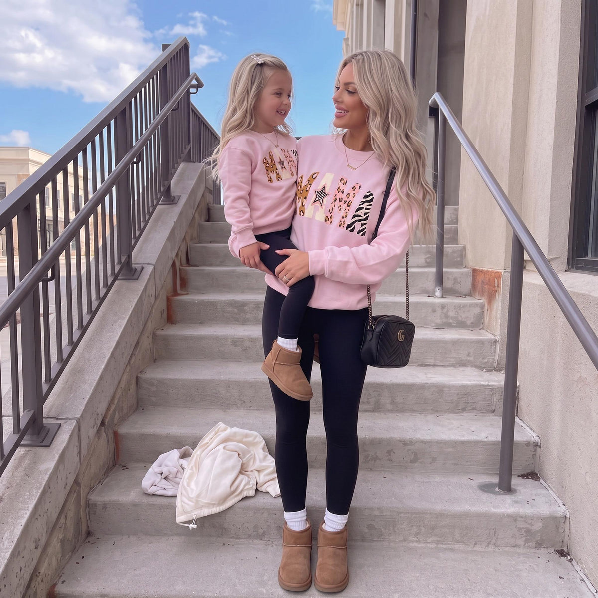 Mommy and Me Sweatshirts, mama and mini trendy sweatshirt, mother daughter matching outfits, edgy mom and girl fall shirt, matching outfit