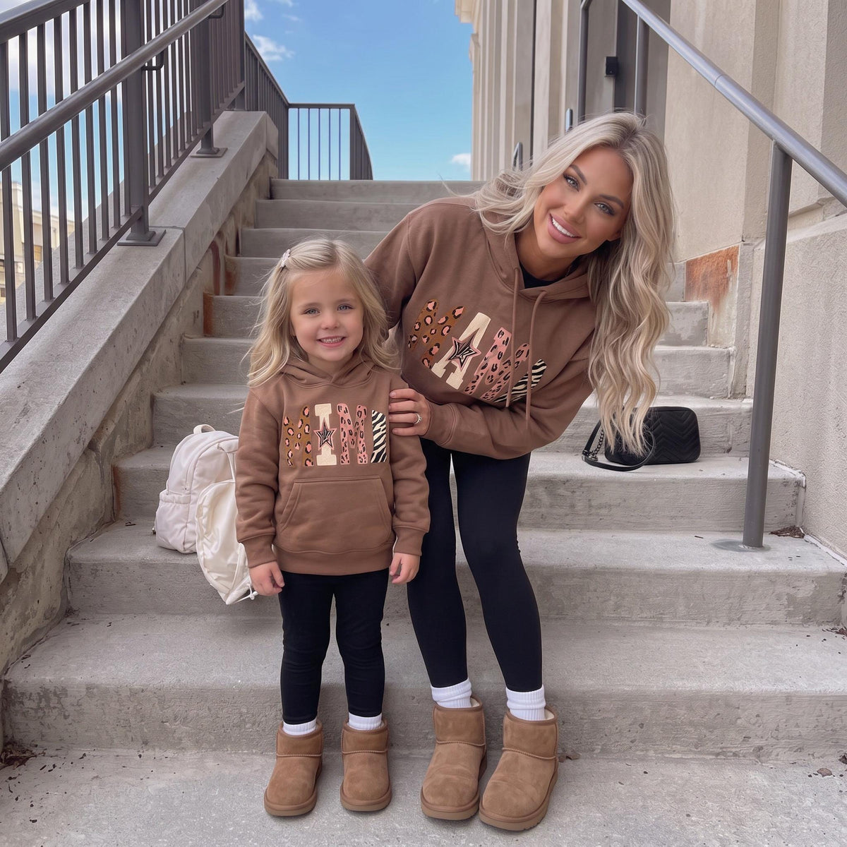 Mommy and Me Matching Hoodies | Besties Forever Sweatshirts | Mom and Kid Matching Outfit | Neutral Fall Hoodies | Mama Mini Sweatshirts