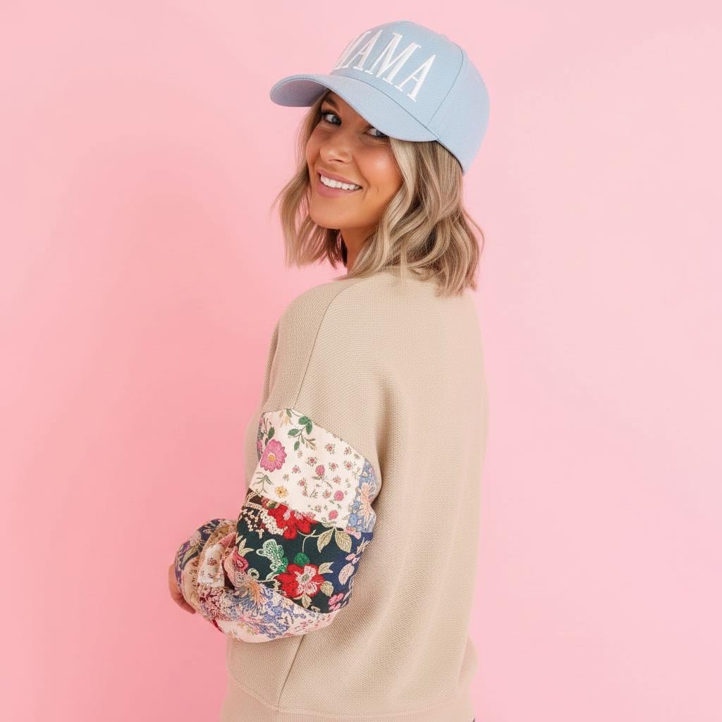 Mama Denim Hat | Embroidered Mom hat | Light Blue Mama Baseball Cap | Trendy Mom Hat | Vintage Washed Denim Casual Mom hat | Gift for mom