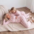 Matching Christmas Pajamas | Mommy and me Pink Gingerbread Bow Pajamas | Mom and Daughter Holiday PJs | Cute Christmas Family Pajamas