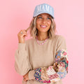 Mama Denim Hat | Embroidered Mom hat | Light Blue Mama Baseball Cap | Trendy Mom Hat | Vintage Washed Denim Casual Mom hat | Gift for mom