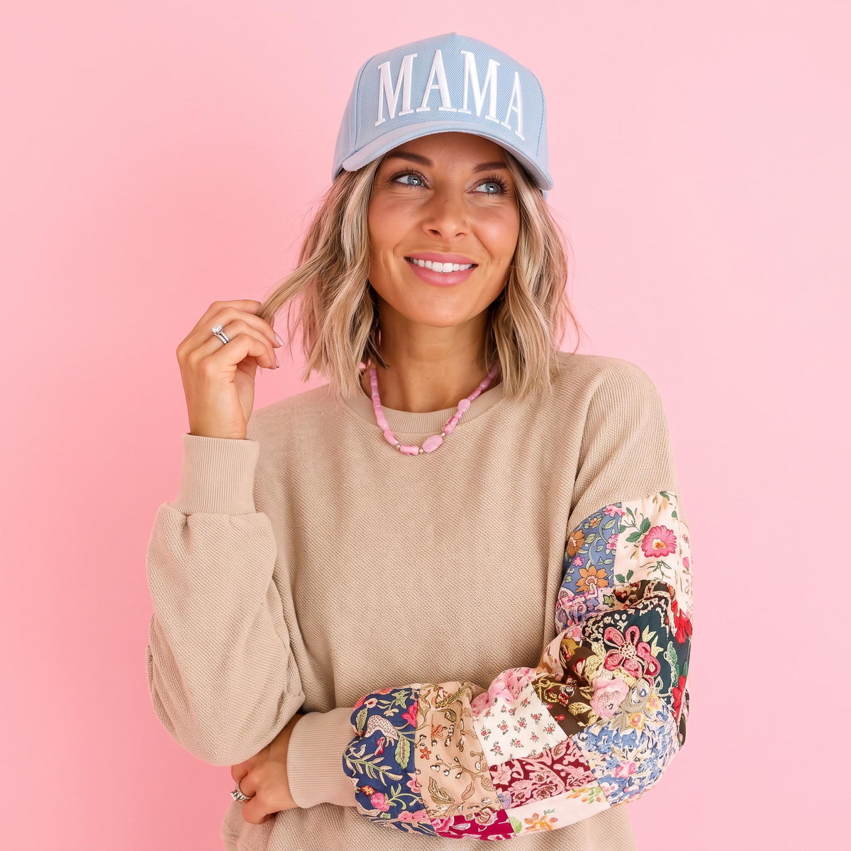 Mama Denim Hat | Embroidered Mom hat | Light Blue Mama Baseball Cap | Trendy Mom Hat | Vintage Washed Denim Casual Mom hat | Gift for mom