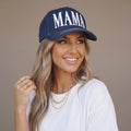 Mama Embroidered Hat for Moms | Dark Blue mom snapback hat | Everyday Mom Hat | Gift for Mom | Mom Uniform | Vintage Style Denim hat