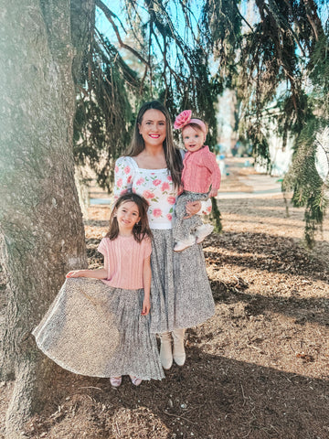 Missy Leopard Pleated Mommy and Me Matching Skirts