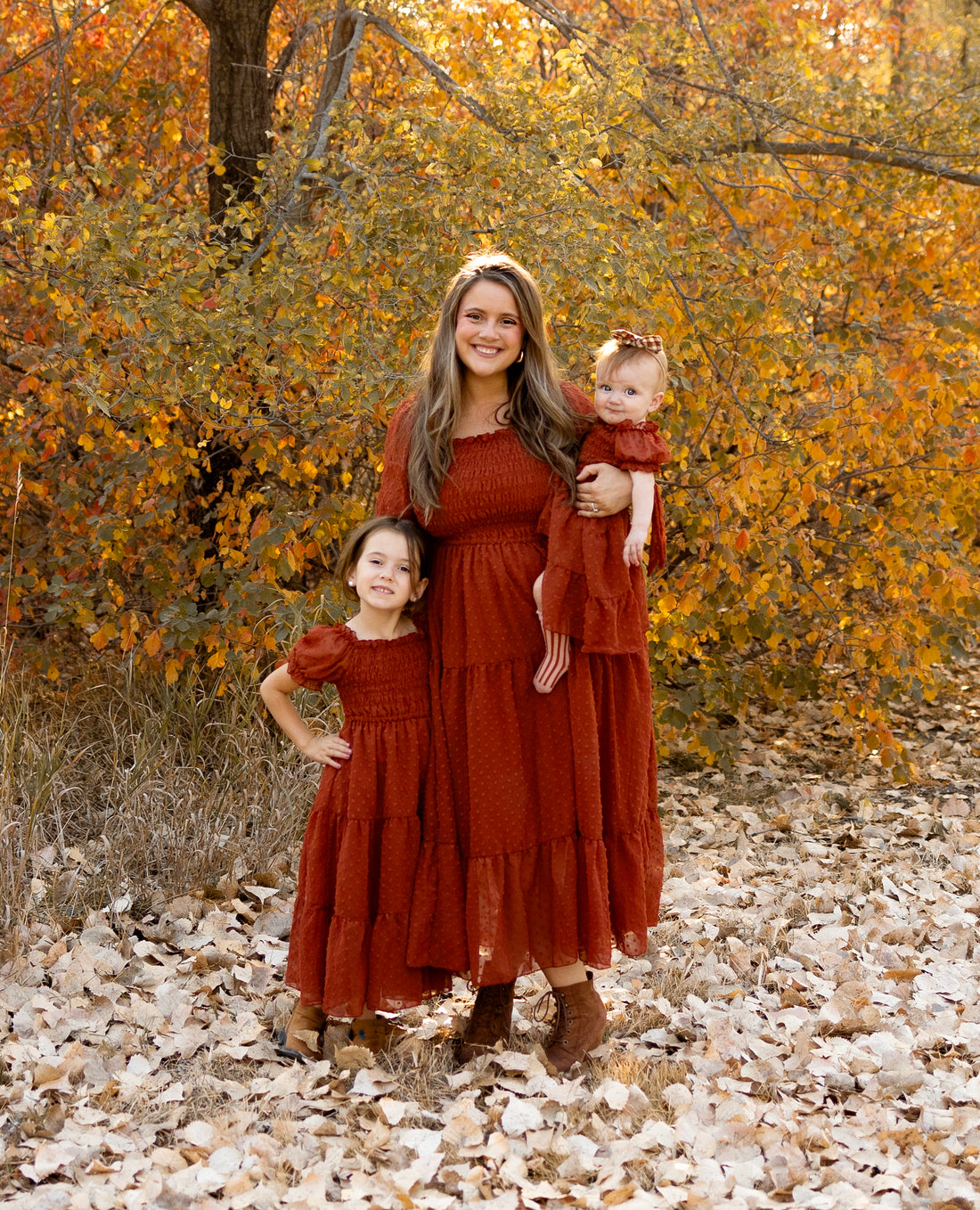 Autumn Mama and Mini Matching Dresses