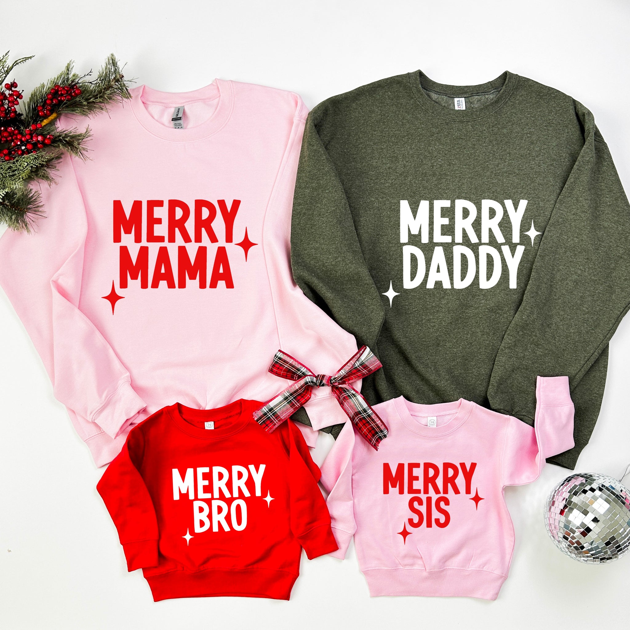 Merry Family Matching Christmas Sweatshirts | Cozy & Trendy Holiday Style