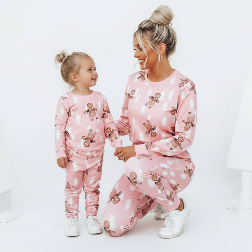 Gingerbread Man Matching Pajamas - LITTLE MIA BELLA
