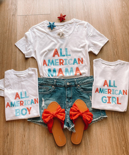 All American Mama Matching Shirts - LITTLE MIA BELLA