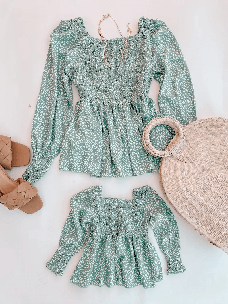 Anything for You Sage Green Matching Tops - LITTLE MIA BELLA