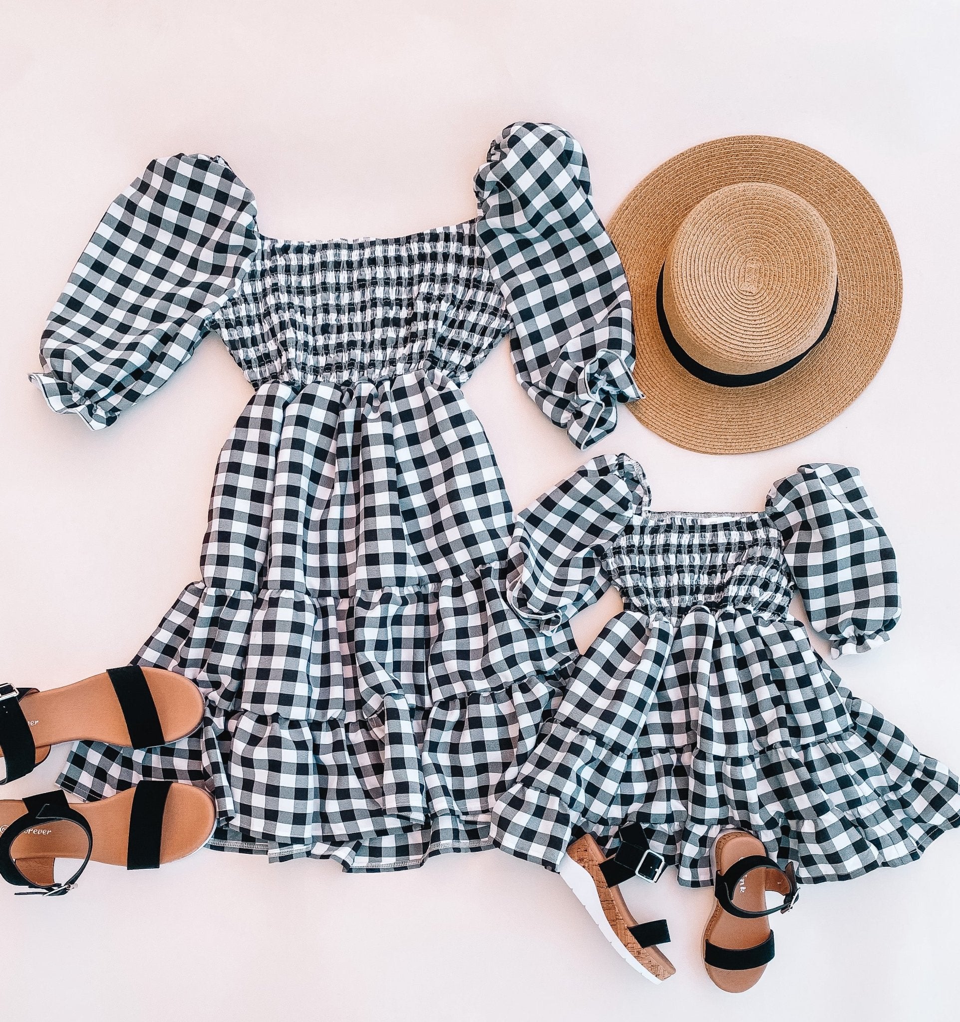 Black and White Checkered Dresses Mama Matching Dresses - LITTLE MIA BELLA