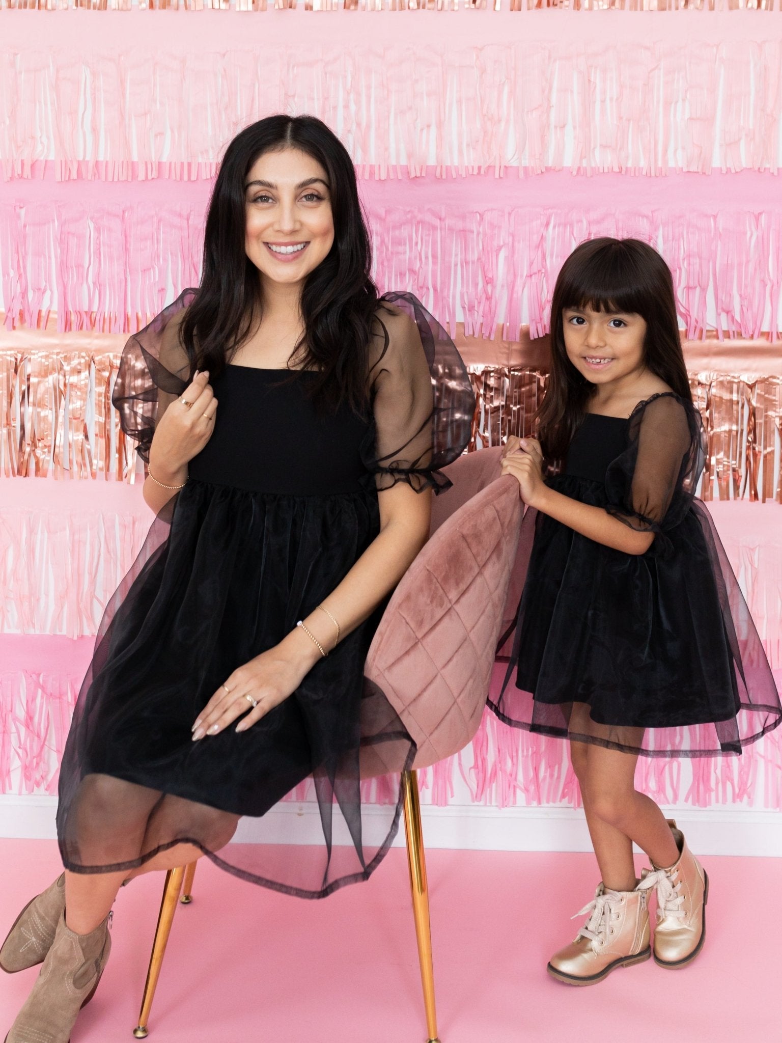 Elegant Black Babydoll Mommy & Me Set - $35.99 Elegant Black Babydoll Mommy & Me Set - $35.99