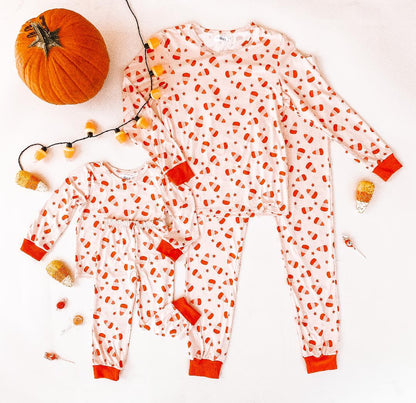 Candy Corn Mommy and Me Halloween Pajamas - LITTLE MIA BELLA