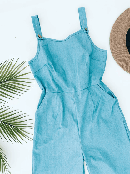 Chambray Mommy and Me Jumpsuit - LITTLE MIA BELLA