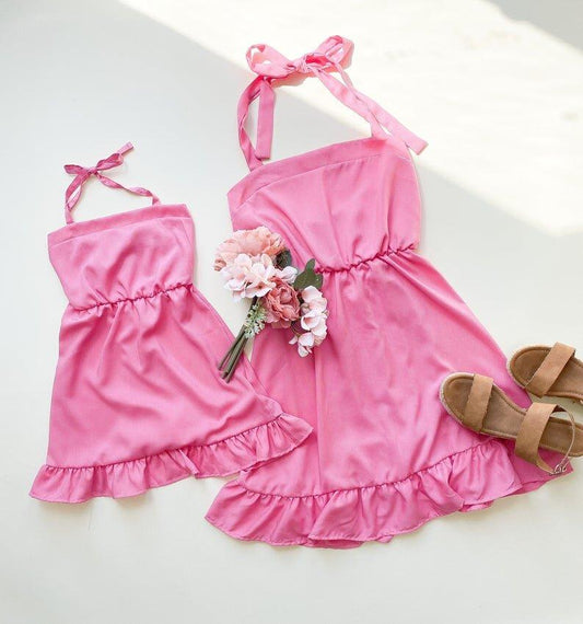 Cherry Pink Mommy and Me Dresses - LITTLE MIA BELLA