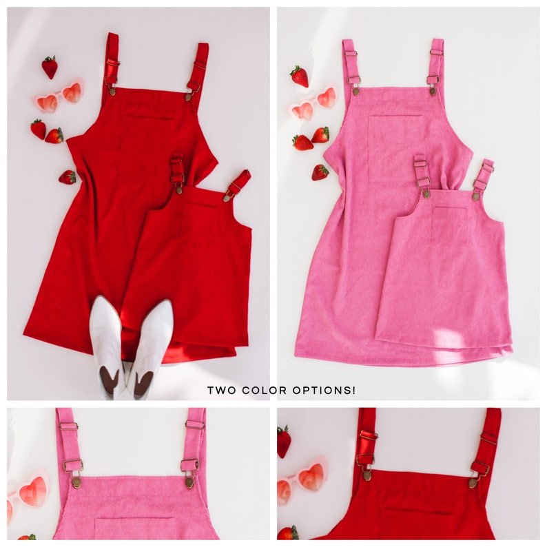 Cupid Dress Overalls Matching Outfits - LITTLE MIA BELLA