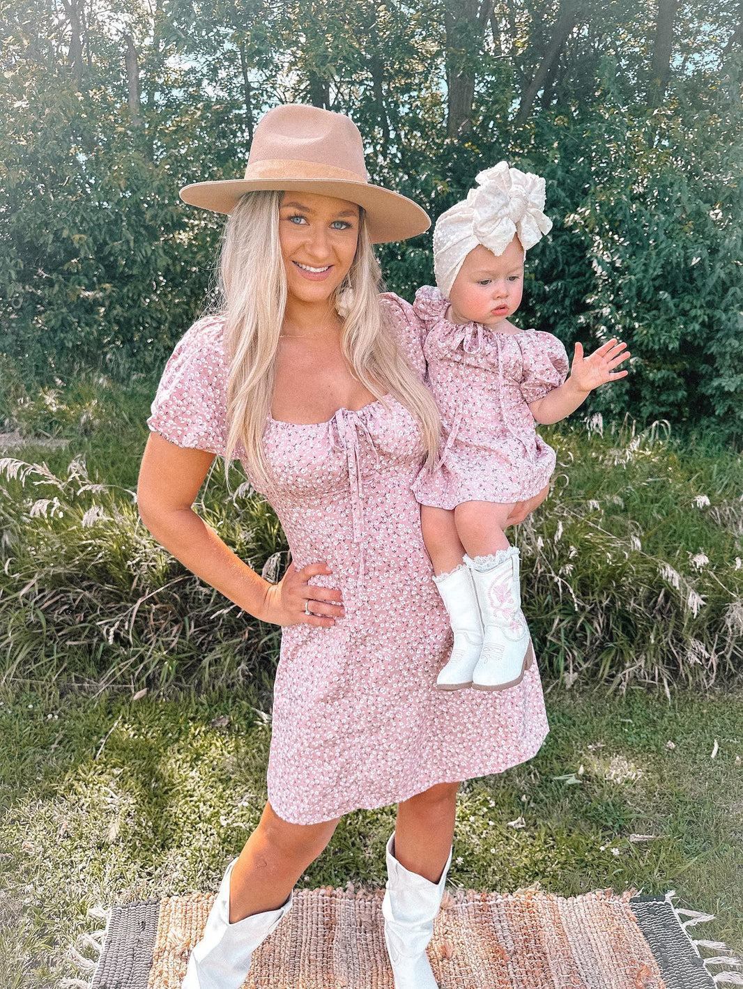 Sweet White Flower Mommy & Me Matching Dresses – LITTLE MIA BELLA