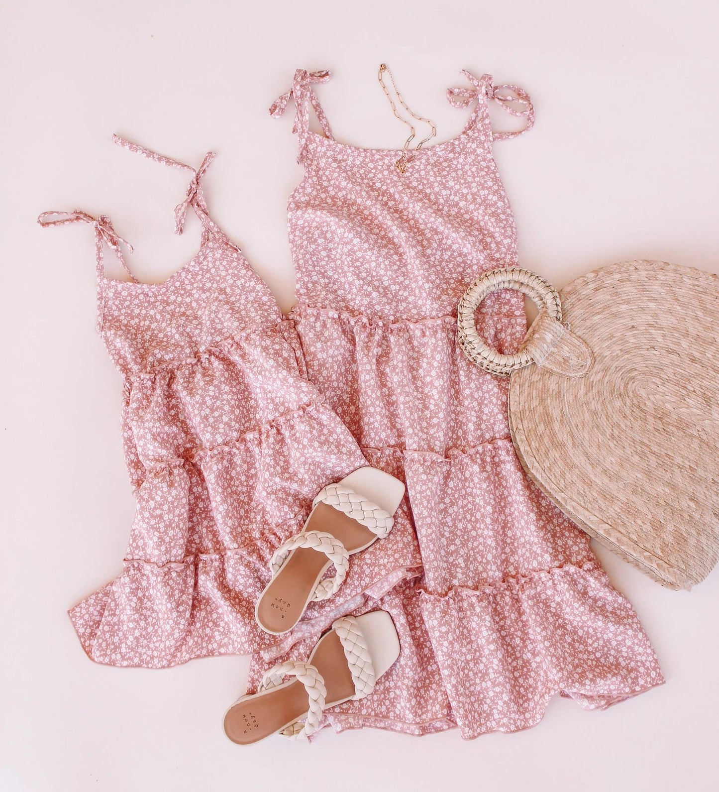 Dusty Pink Darling Mommy and Me Matching Dresses - LITTLE MIA BELLA